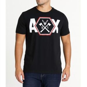 Armani Exchange men's T-shirt graphic black A/X SZ XL